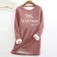 thumbnail image 1 of Sweat-Shirt d'Hiver en Peluche Chaud Doublé en Sherpa pour Femmes Col Rond Pull Tunique - Je Suis Encore Froid - Sweat-Shirts Mignons pour Adolescentes Grande Taille, 1 of 3