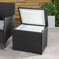 thumbnail image 1 of CorLiving Parksville Resin Wicker and Steel Insulated Outdoor Cooler Table with Plastic Insert and Capacity of 9.5Gal, Black, 1 of 12