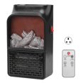 thumbnail image 1 of 900W Space Heater Small Portable Ceramic PTC Electric Heater Fan Fireplace Heater with Simulated Flame, 1 of 5