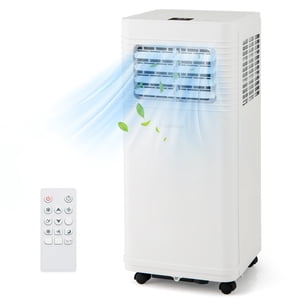 Giantex ortable Air Conditionneur, 8000 BTU Air Conditionneur w/24H Minuterie & Télécommande, kit d'installation de la fenêtre, AC Unité Cools Chambres jusqu'à 250 Sq.Ft
