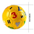 thumbnail image 3 of Linnome Alphabet Number Printed Soccer Ball Educational Soft Kick Ball for Early Learning or Play 5.9in Yellow, 3 of 6