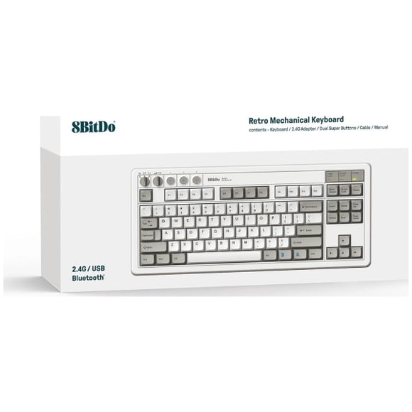 M Edition Retro Mechanical Keyboard Bluetooth 2.4G Wireless/Wired USB Options