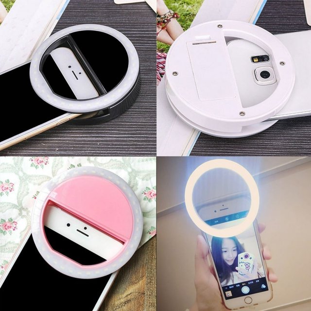 Portable Clip Fill Light Selfie LED Ring Photography for Android Phone