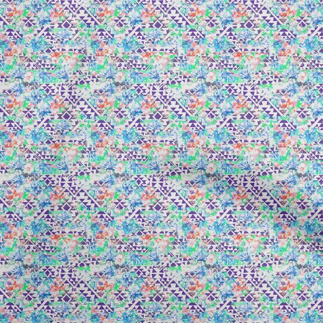oneOone Polyester Spandex Purple Fabric Tribal Sewing Craft Projects Fabric Prints By Yard 56 Inch Wide