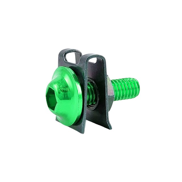 ruzhgo 20 Pièces Moto Clips Corps Vis Alliage d'Aluminium Moto Modification Vis Écrou Pièce de Rechange Entretien Rouge Vert