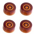 thumbnail image 1 of Luckyn 4 Pcs Bouton de Volume de Guitare Électrique Multicolore LP, Contrôle de Vitesse, Marron, 1 of 7