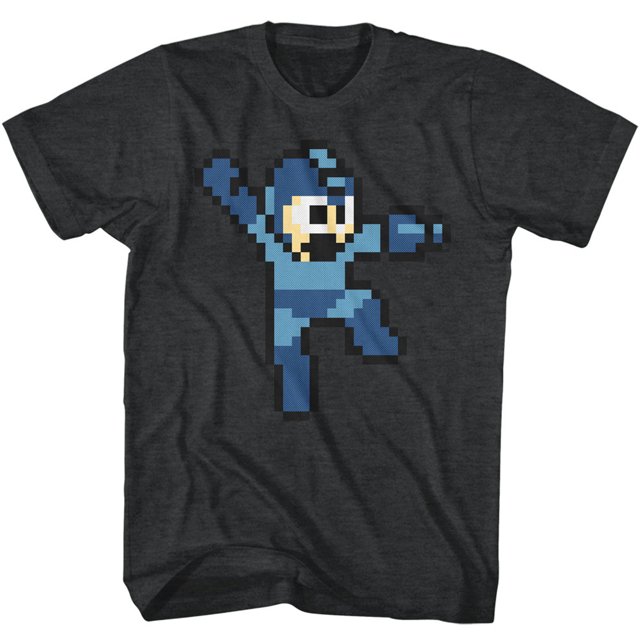 Mega Man T-Shirt pour Adulte Jumpman Robot Pixel de Jeu Vidéo Android Rockman