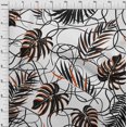 thumbnail image 4 of oneOone Rayon White Fabric Abstract Tropical Leaf Craft Projects Decor Fabric Printed By The Yard 56 Inch Wide, 4 of 4