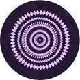thumbnail image 1 of Ahgly Company Tapis d'Intérieur Ronds Transitionnels Lavables à la Machine, Violet Foncé, 3 Pieds Rond, 1 of 7