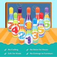 thumbnail image 3 of Fun Bowling Ball Game For Children Bowling Ball Set With 10 And 2 Balls In A Mesh Bag Inside, 3 of 4