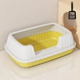 thumbnail image 3 of Antqov Semi Enclosed High Bar Litter Box With Splashs Proof Designs Provides Ample Space For Cats Includes Shovel For Kittens, 3 of 5