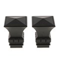 thumbnail image 3 of 2 Pcs Embouts de Tringle à Rideaux Tête de Tringle pour Tige de Ø 28 mm Tour Carrée#Noir, 3 of 9