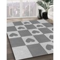 thumbnail image 3 of Ahgly Company Tapis d'Intérieur Lavable à la Machine, Carré, Transitionnel, Gris Argenté, Tapis de Zone, 6 Pieds Carré, 3 of 7