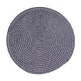 thumbnail image 1 of yulier 15 inch Round Woven Placemats Non Slip Heat Resistant Round Table Mats Washable Place Mats for Kitchen Dining Table Party Decoration, Dark Grey, 1 of 1