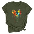 thumbnail image 1 of Meichang T-Shirts de la Saint-Valentin pour Femmes Mignons avec Cœur d'Amour T-Shirts Graphiques à Manches Courtes Décontractés à Col Rond T-Shirts Hauts Joyeuse Saint-Valentin, 1 of 2