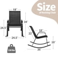thumbnail image 3 of Costway 2 PCE Patio Rocking Chair Heavy-Duty Metal Rocker Outdoor Anti-Slip Black, 3 of 9