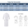 thumbnail image 2 of HBFAGFB Men's Bathrobes Simple Comfortable Pajamas Long Robe Home Clothing with Pockets Grey Size XL, 2 of 4