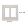 thumbnail image 2 of Screwless Wall Plate 2 Gang Electrical Outlet Cover Plate Switch Plate Cover, 2 of 7