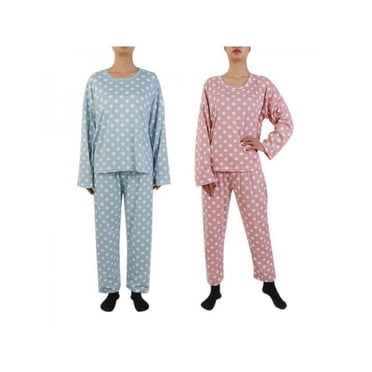 MesaSe Sleepwear for Women Womens Sleepwear Night Shirts for Women Sleepwear Sleep Wear Ladies Women‘s Nightshirt Cute Polka Dot Print Long Sleeve Pyjamas Set Top Trousers Pajamas