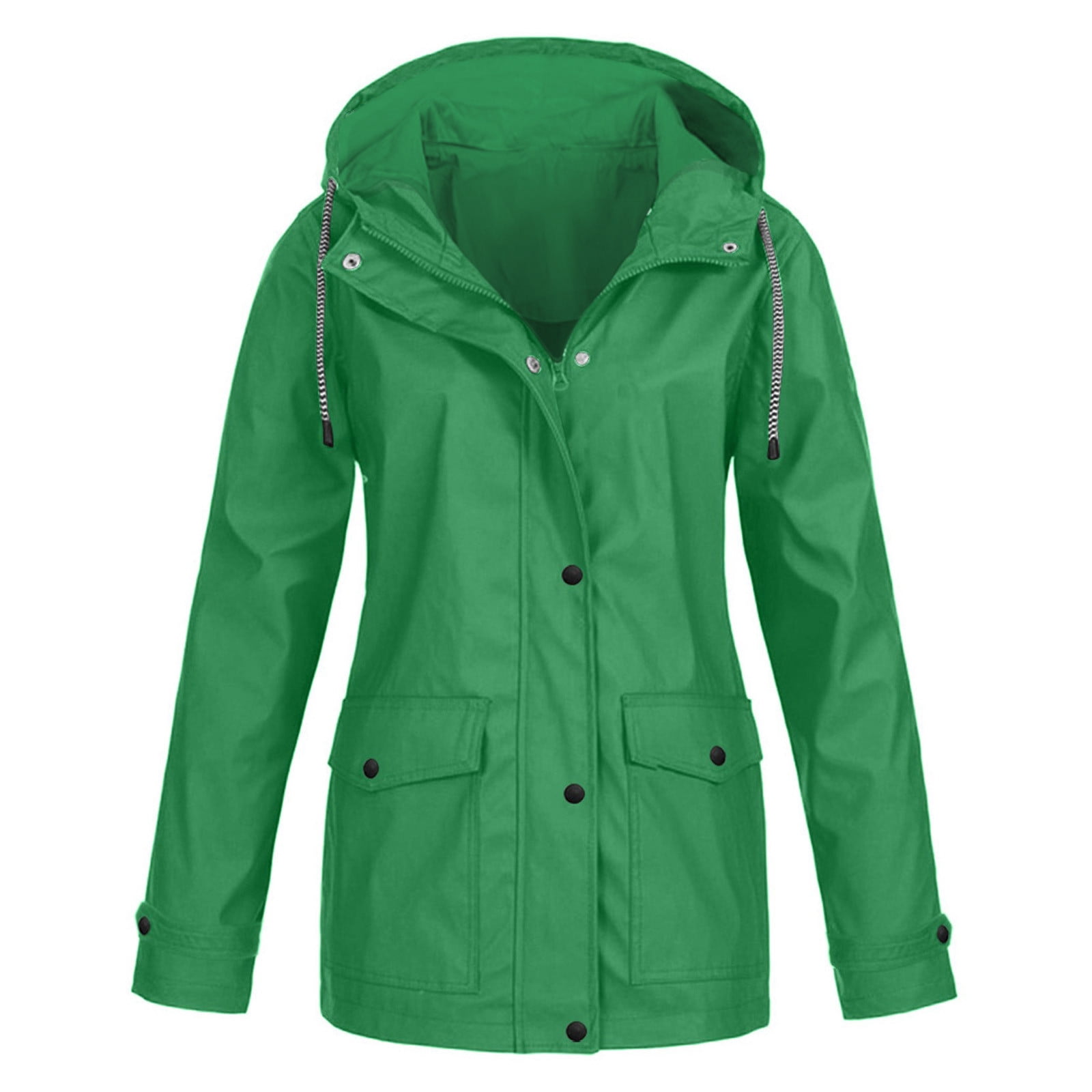 Dvkptbk Veste à Capuche pour Femmes, Imperméable, Grande Taille, Coupe-Vent, en Liquidation