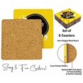 thumbnail image 4 of Inkdotpot Set of 6 Drink Coasters Easy Clean 4-inch SquareCoastersCork Base-Reusable- Quotes, 4 of 8
