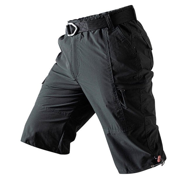 QATAINLAV Shorts Cargo pour Hommes, Plein Air, Résistants, de Randonnée et de Travail, avec Fermeture Éclair, Multiples Poches, Grande Taille et Taille Forte, Shorts de Golf et de Pêche, Gris, XXXXXL, Cadeaux pour Hommes pour la Fête des Pères