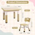 thumbnail image 3 of Garvee Ensemble Table pour Enfants et 4 Chaises, Ensemble Table et Chaises pour Tout-Petits à Hauteur Réglable, Surface de Bureau pour Graffiti, Table Multi-Activités pour Enfants pour Art, Bricolage, Lecture, Apprentissage, Pieds Antidérapants pour 2 à 10 Ans, 3 of 10