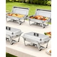thumbnail image 3 of Yiwa Stainless Steel Buffet Chafer, Durable Rectangular Food Warmer with Mirror Finish for Catering, Wedding, Events, 3 of 8