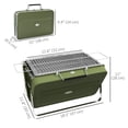 thumbnail image 3 of Outsunny Barbecue au Charbon Portable Mini avec Coque de Valise, Vert, 3 of 10