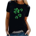 thumbnail image 2 of T-shirt de la Saint-Patrick pour Femmes Mode Col Rond Imprimé Manches Courtes T-shirt Décontracté Ample Hauts T-Shirts de la Saint-Patrick pour Femmes, 2 of 6