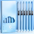 thumbnail image 1 of Dvkptbk Plastic Boxed Sign Pens Straight Liquid Ballpoint Pen Macaroon Color Sign Pen 0.5mm High Capacity Black Water Pen Student Exam Fast Drying Pen（12ml）, 1 of 6