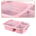 thumbnail image 3 of 4 Compartment Meal Prep Lunch Containers for Kids, 4 Pack Bento Lunch Box, Tupperware, Durable BPA Free Plastic Reusable Food Storage Containers with lid, Microwave/Dishwasher/Freezer Safe, 3 of 5