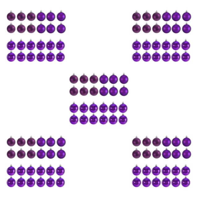 Transemion 24pieces Effective Decoration Balls Easy To Christmas Essentials Durable purple 5Set