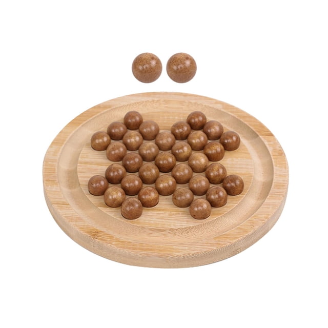 Esquirla Marble Solitaire Board Game Chess Marbles Game Board Brain Teaser Puzzles Living Diameter 180mm