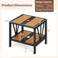 thumbnail image 3 of Gymax 2PCS Outdoor Side Table 2-Tier Coffee End Table w/ 1.57'' Umbrella Hole Storage Shelf, 3 of 10