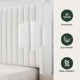 thumbnail image 3 of Amolife Queen Size Velvet Upholstered Bed with Wingback Headboard, Off-white, 3 of 9