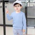 thumbnail image 1 of LSLJS Toddler Baby Boy Girl Fleece Pullover Sweatshirt Solid Color Crewneck Blouse Shirt Tops Warm Fall Winter Clothes, 1 of 4