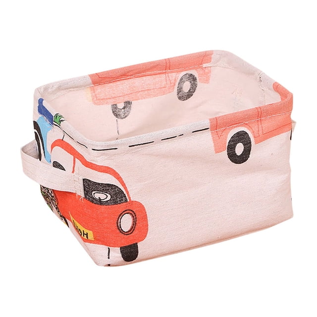 Yhmxh Organisateurs et Rangement de Garde-Robe Boîte de Rangement en Tissu Coton et Lin Panier de Rangement Panier de Rangement Portable Panier de Rangement de Bureau pour Bricoles Boîte de Rangement pour Cosmétiques Panier de Rangement