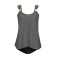 thumbnail image 4 of Flowy Ruffle Tankini Swimsuits for Women Beach Summer 2 Piece High Waist Bathing Suits Pool Modest Swimwear Gray, XL, 4 of 7
