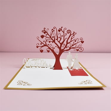 Dvkptbk Cartes de la Saint-Valentin Carte de la Saint-Valentin Papier à Sculpter Carte de Vœux Carte de Bénédiction Cadeaux de la Saint-Valentin
