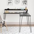 thumbnail image 3 of Ameriwood Home Haven L Desk with Riser, Black Oak, 3 of 9
