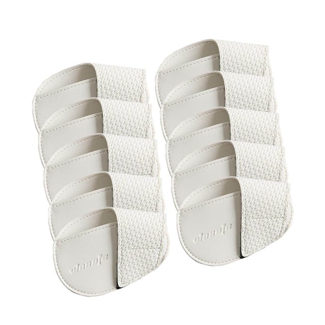 fastboy Golf Head Covers PU Portable Protector for Athlete Travel Golf Training White Large
