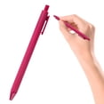 thumbnail image 2 of Under $1 Press Gel Pens, Red Retractable Ballpoint Pen, 1.0Mm Medium Point Smooth Writing Pen for Home & Office Use, Quick-Dry Ink, Pink Click Pen, by Goohae, 2 of 7