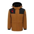 thumbnail image 1 of RXIRUCGD USB Intelligent Constant Temperature Heated Windproof Plus Size Coat For Men And Women Winter 4 Heated Jacket Coat( Brown, Size:L ), 1 of 3