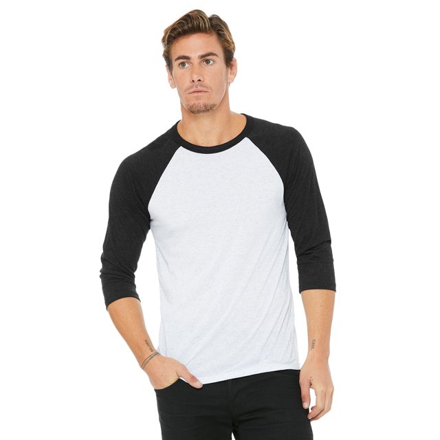 Bella + Canvas Unisex 3/4-Sleeve Baseball T-Shirt