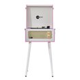thumbnail image 2 of Arkrocket Discovery Tourne-Disque Rétro Bluetooth à 3 Vitesses avec Haut-Parleurs Intégrés et Pieds Amovibles (Rose Blanc), 2 of 5