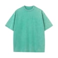 thumbnail image 3 of Vintage Washed Distressed Retro T-Shirt Oversized Short Sleeve Batik Cotton Tee - Unisex, 3 of 4