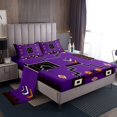 thumbnail image 1 of Erosebridal Purple Aztec Sheet Set Twin,Hippie Boho Bedding Sets Twin Size,3pcs, 1 of 7