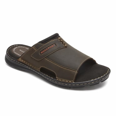 Rockport Homme DARWYN SLIDE 2 Brun II/sandale en Cuir