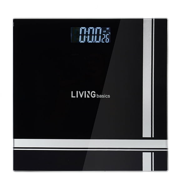 Balance de Salle de Bain, Balance en Verre Numérique pour le Poids Corporel avec Technologie Intelligente à Enfiler et Affichage de la Température Capacité de 396 Lb